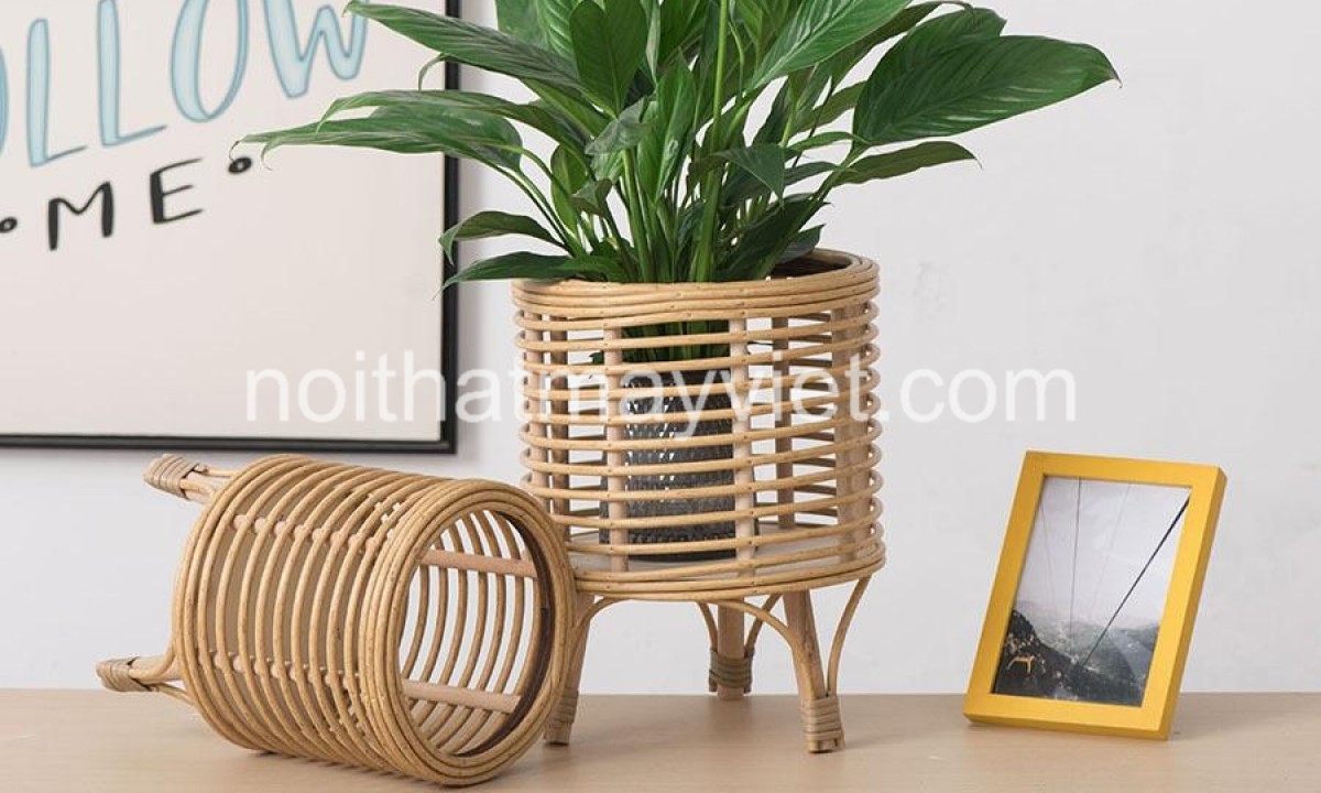  Chậu Cây Chất Liệu Mây Tre MS004